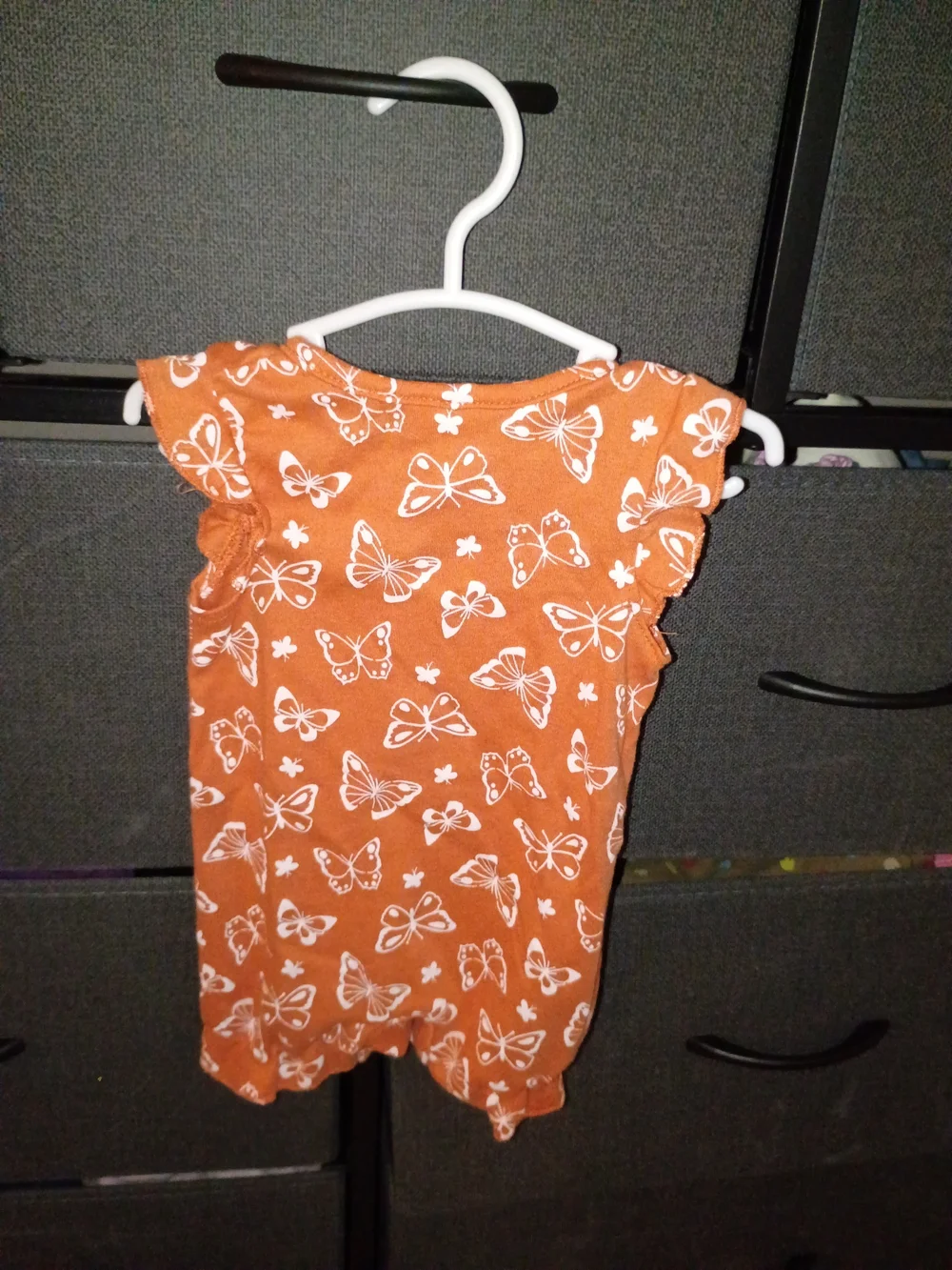 Carter's Orange Butterfly Print One-Piece Bodysuit